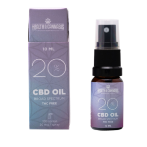 Health & Cannabis CBD oil 20% (2000mg) with Hemp Seed oil Broad Spectrum 10ml