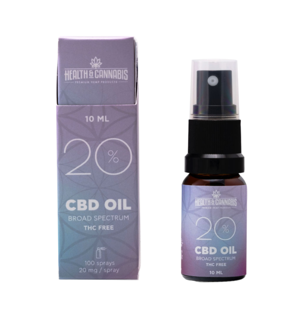 Health & Cannabis CBD oil 20% (2000mg) with Hemp Seed oil Broad Spectrum 10ml